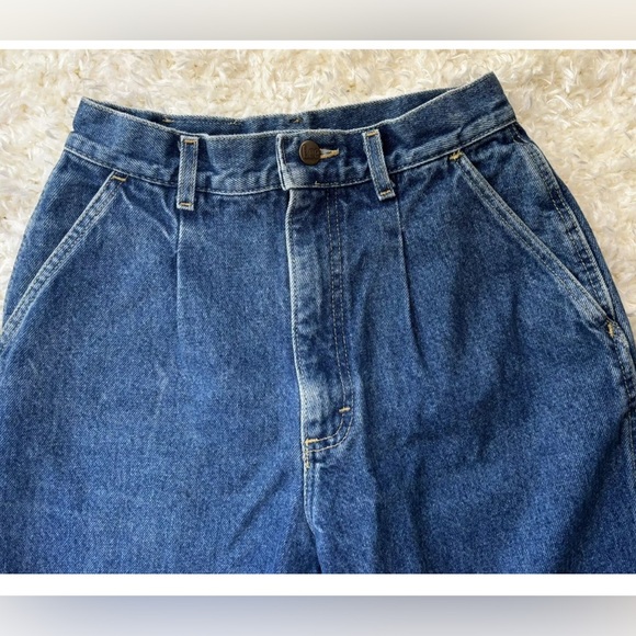 LEE Vintage 80’s High Waist Tapered Mom Jeans With Slit Ankle - Picture 3 of 6